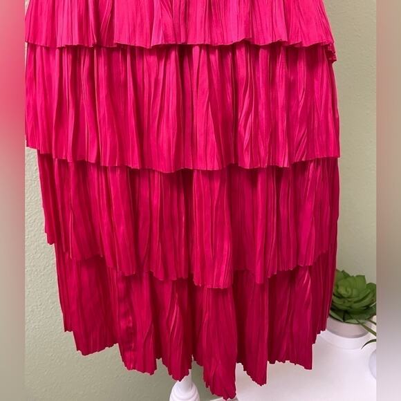 NEW ULLA JOHNSON Vesna Dress Color Orchid Size 10 Tiered Flowy Soft Beautiful - Picture 5 of 14